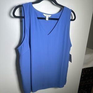Nine West  Blue Sleeveless Top 1x NWT